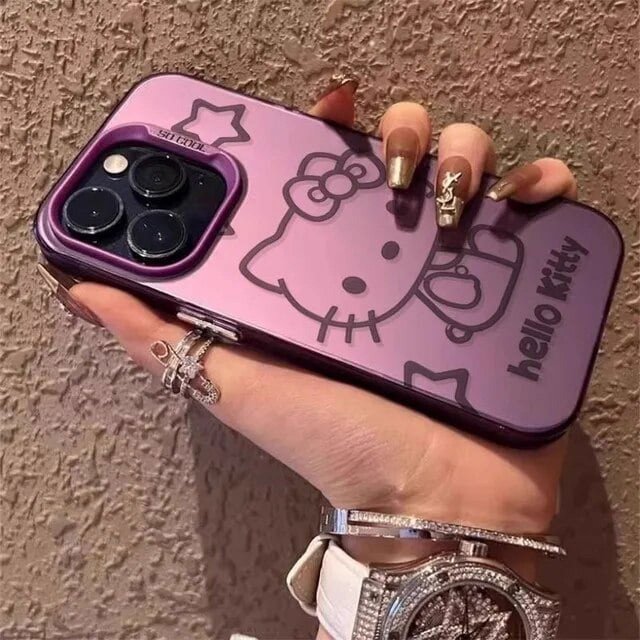 New Cases For iPhone 15 14 13 12 11 Pro Max Plus Mini XR XS X Soft Silicone Case Cute Hello Kitty Cat Star Lens Protective Cover LXY