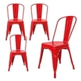 thumbnail image 1 of Silla Tolix 4 Pzas Comedor Casa Restaurante Exterior Jardin rojo, 1 of 8