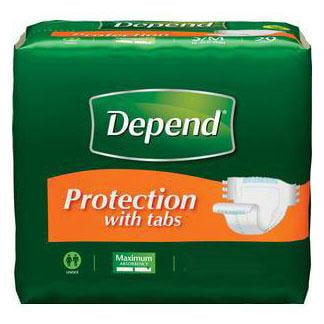 Depend Protection with Tabs Incontinence Underwear, Maximum Absorbency, Small/Medium 20 ea (Pack of 3)