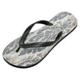 thumbnail image 2 of YAZAOOSummer Flip Flops Creatively Elegant Blue Floral Damask Simple Beach Sandals, 2 of 8