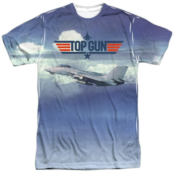 Trevco Sportswear PAR530-ATPP-1 Top Gun Take Off Adult Regular Fit Short Sleeve T-Shirt, White - Small
