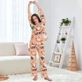 thumbnail image 5 of FORMRS Womens Pajama Set Long Sleeve Top and Pants with Pockets Soft Comfy Lounge Sleepwear, Sizes S-2XL, Pink Christmas Santa, 5 of 7
