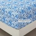 thumbnail image 3 of Floral Queen Sheet Set Pieces Grey and Yellow Flower Bed Sheet Soft Breathable Brushed Microfiber Bedding Sheets & Pillowcases Wrinkle Fitted Sheets with Deep Pocket for Qu, 3 of 7