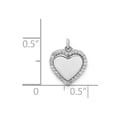 thumbnail image 4 of FB Jewels 14K White Gold 1/10 Carat Diamond Fancy Polished Heart Pendant, 4 of 4