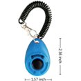 thumbnail image 2 of Clicker de entrenamiento para perros con correa para la muñeca, duradero, ligero, fácil de usar, caballos, perfecto para entrenamiento conductual, paquete de 2, azul claro, blanco oso de fresa Juguete, 2 of 3