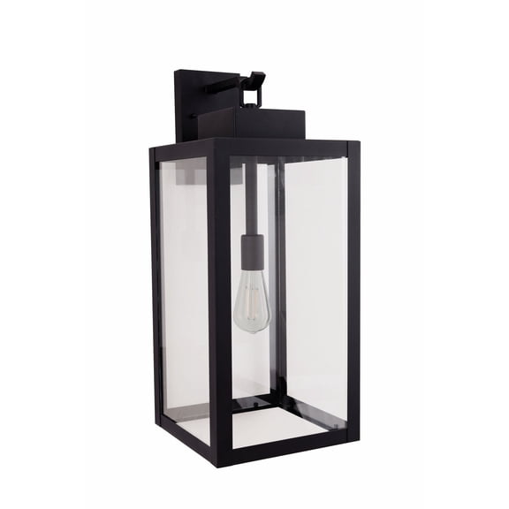 Craftmade - Marin 1 Light 24.25 in. Textured Black Finish Wall Mount Outdoor Lantern with Clear Glass Shade