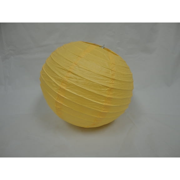 8" SUN YELLOW CHINESE PAPER LANTERNS 10 COUNTS