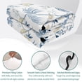 thumbnail image 4 of Quilts Twin XL Size Bedding Set, Blue Yellow Floral Lightweight Quilted Comforter, Spring Birds Garden Botanical Blossom Reversible Bedspread Coverlet with Pillow Covers for All Season, 68" x 98", 4 of 9