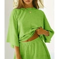 thumbnail image 5 of Sherrylily Women 2 Piece Outfits Loungewear 3/4 Sleeve Tops and Elastic Waist Shorts Lounge Sets, 5 of 6