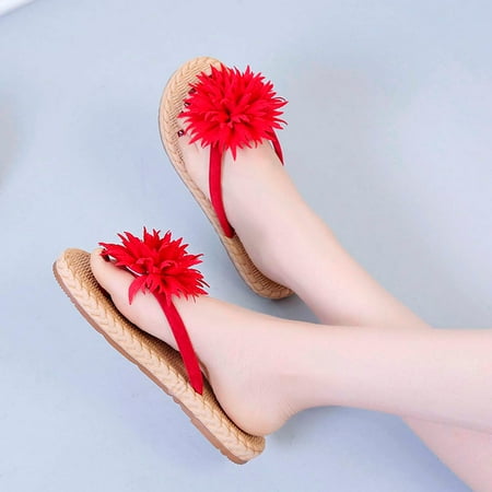 

New Summer Fashion Flip-Flops Lightweight Beach Flower Sandals And Slippers