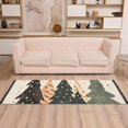 thumbnail image 2 of Yayeee Runner Rug for Bedroom 2'x6' Machine Washable Hallway Non Slip Mat, Beige Christmas Trees, 2 of 8