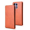 thumbnail image 2 of Folio Phone Case for Moto Edge 50 5G Magnetic Kickstand Cover with Camera Protection Brown, 2 of 7