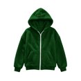thumbnail image 4 of Girls Fleece Hooded Jacket Loose Fit Long Sleeve Coats With Pocket Teen Warm Winter Outerwear Clothes 5-15 Years, 4 of 5