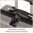 thumbnail image 3 of Square 2Pack PU Leather Antlers Embroidery Cruise Luggage Tag with Privacy Cover and Name ID Tag for Travel Handbags Backpacks Luggage Tags, 3 of 6