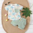 thumbnail image 2 of Rovga Toddler Boys Girls Short Sleeve Floral Printed T-Shirt Pullover Tops Shorts Child Outfits Leisure Outwear, 2 of 7