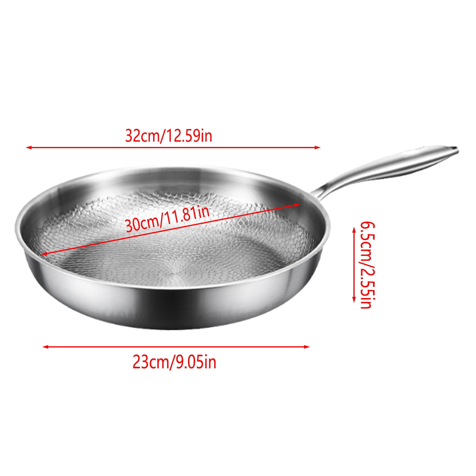Titanium Pan, 2026 Upgrade Titanium Pan for Cooking, Non-Stick Titanium Cookware, Titanium Frying Pan Nonstick [No Lid] External Diameter 32cm