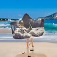 thumbnail image 2 of Yayeee Kids Hooded Towels Toddler Soft Absorbent Beach Bathing Wrap 50" x 23.5", Beige Astronaut, 2 of 5