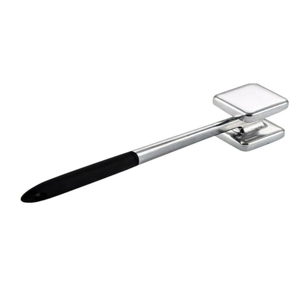 Ablandador de carne de doble cara | Aleación de aluminio de alta resistencia | Pulido a espejo y fácil de limpiar | Mango antideslizante | Para carne de res y pollo | Incluye 1 pieza