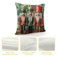 thumbnail image 4 of Nawypu  Nutcracker Throw Pillow Cushion Cover, Photo of Christmas Themed Cartoons with Clothes Hats and Mustaches Print, Double-Side Digital Print Decor, Green Red, 4 of 5