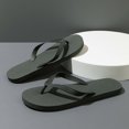 thumbnail image 5 of Wensltd Black Beach Slippers for Men Open Toe Solid Color Spring Summer Wide Width Indoor Shower Slippers Soft Daily Casual Walking Shoes, 5 of 6