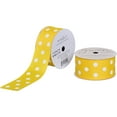 thumbnail image 4 of Gwen Studios 1.5" Yellow with White Dots Grosgrain Ribbon, 3 Yards, 4 of 7