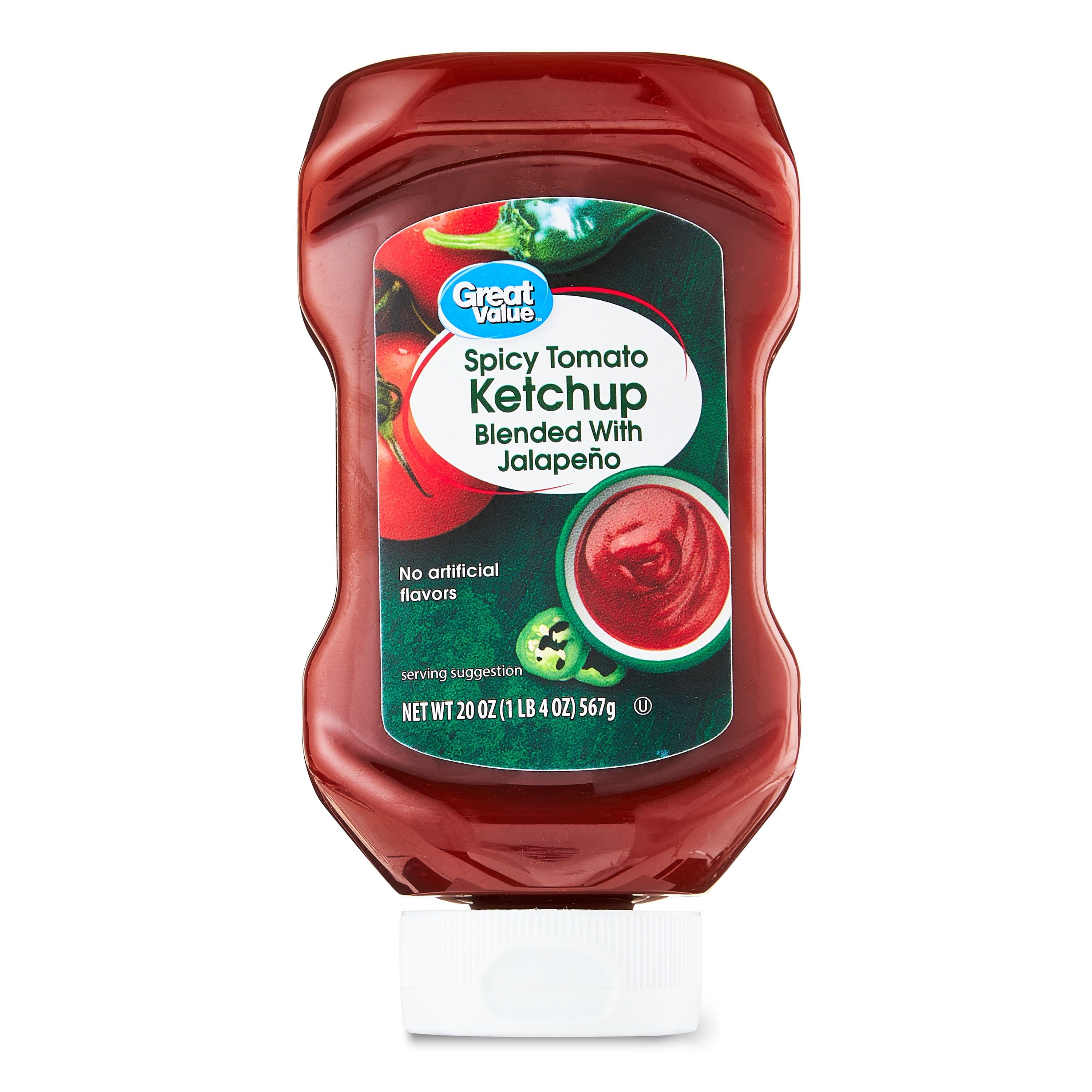 (6 pack) Great Value Spicy Tomato Ketchup, 20 oz