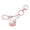 Pink, variant on Eye Catching Resin Bird Key Holder Artistic Carving Design Compact Bag Pendant Christmas Gift For Kids Adults