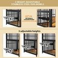thumbnail image 5 of YIORTWO Dog Crate Furniture, 48" Large Dog Kennel Indoor, Wooden Cage with Feeding Bowls, Double Doors Pet House Side End Table for Large/Medium/Small Dogs, Rustic Brown, 5 of 8