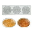 thumbnail image 6 of 3 Cavity Hollow Round Net Lace Mat Fondant Embosser Baking Decoration Mold Cake Fondant Silicone Mould Easy to Use, 6 of 8