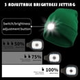 thumbnail image 4 of RIDEIWAKE Beanie Hat with Light Headlamp Rechargeable Flashlight Head Lamps Winter Knitted Running Light up Beanie Cap Christmas Gifts Cool Gadgets for Men Women Boy Men's Gifts(Green), 4 of 11