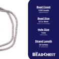 thumbnail image 4 of The Bead Chest Antique Silver Flat Disk Heishi Beads (4mm), 24" Strand, Handmade for Jewelry Making & Crafts | Approximately 1200 Beads, 4 of 4