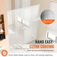 thumbnail image 3 of VEVOR Semi-frameless Double Sliding Shower Door SGCC Tempered Glass 1/4" Chrome, 3 of 9