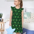 thumbnail image 4 of Fotbe Happy St. Patrick's Day Vestido de Dormir para Niñas de 3 a 10 Años, Mangas Cortas, Estilo Princesa, Pijama Camisón con Mangas Voladas-Large, 4 of 6