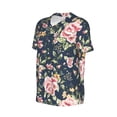 thumbnail image 2 of Haiem Hip Hop Hipster Baseball Jersey Button Down Shirts Sports Uniforms Men Women Jersey(Vintage Floral,X-Large), 2 of 9