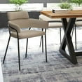 thumbnail image 4 of Chaise, Jeu de 2 en Tissu et Métal - Beige, 4 of 7