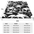 thumbnail image 4 of Horror Skull Blanket Gifts for Kids Adults Soft Warm Lightweight Cozy White and Black Skulls Throw Blankets for Bed Living Room Sofa Couch Birthday Goth Decor 50x60in, 4 of 6