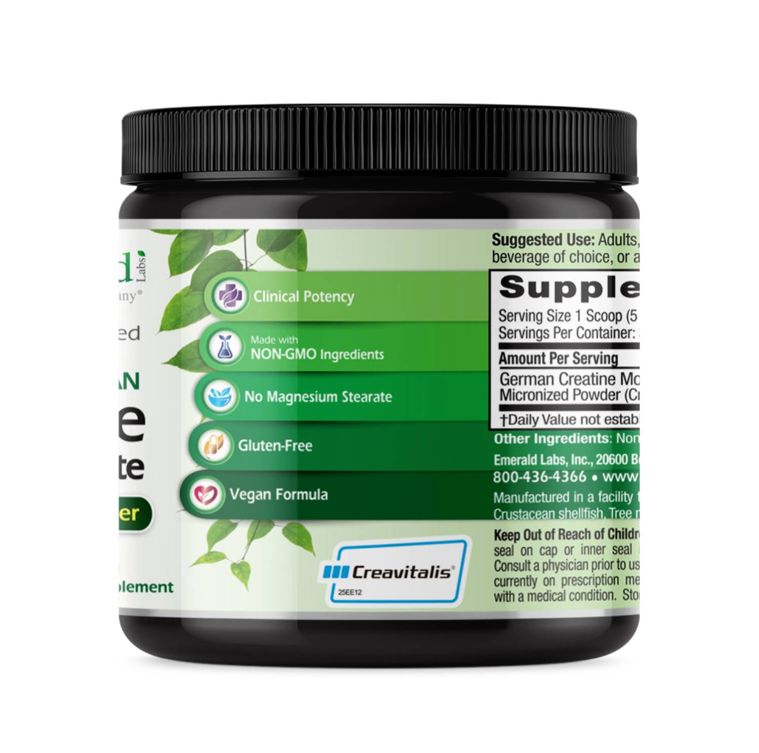 Emerald Labs Creatine Monohydrate (Creavitalis®) (German - Micronized)