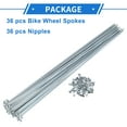 thumbnail image 4 of Unique Bargains 1 Set Bicycle Spokes 12G Bike Wheel Spokes Universal Carbon Steel Galvanized Nipple Silver Tone-295mm, 4 of 7