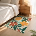 thumbnail image 5 of Miwamany Indoor Outdoor Area Rug, Washable Tropical Floral Non Slip Polyester Carpet with Rubber Backing, Waterproof Patio Mat for Living Room Poolside Backyard Balcony Camping High Traffic Decor, 5 of 7