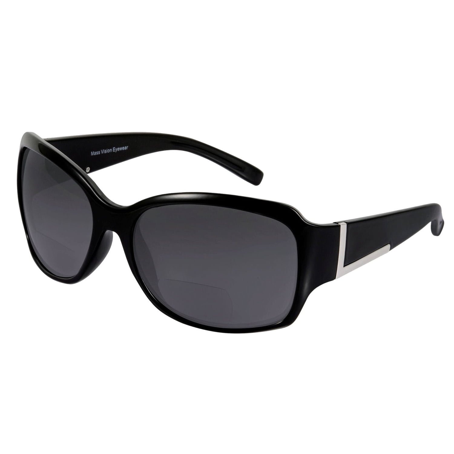 2 Pair of "The Fashionista" Womens Designer Bifocal Sunglasses - Outdoor Reading Glasses - Glacier Pink/Black - 2.50