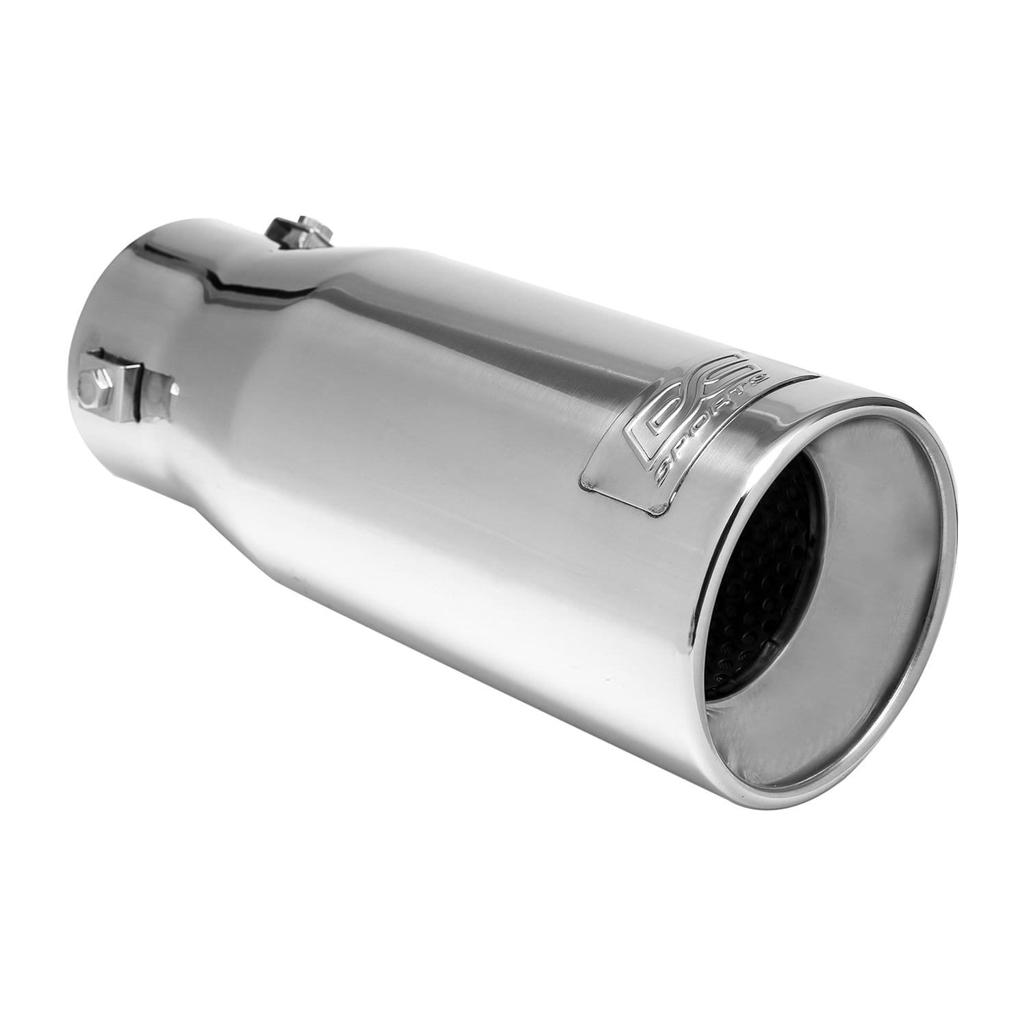 DC Sports Universal Stainless Steel Exhaust Muffler 2" Inlet 4 25" Outlet 