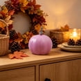 thumbnail image 5 of Fall Decor Halloween Pumpkin Decorations Pink Foam Artificial Pumpkin Pastel Autumn Harvest Tabletop Decor Farmhouse Cottagecore Tiered Tray Centerpiece for Thanksgiving (1PCS), 5 of 7
