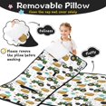thumbnail image 3 of Tractor and Haybales White Pattern Teens Toddler Nap Mat with Pillow, Sleeping Mat Bag for Preschool Daycare 59"x22", 3 of 6