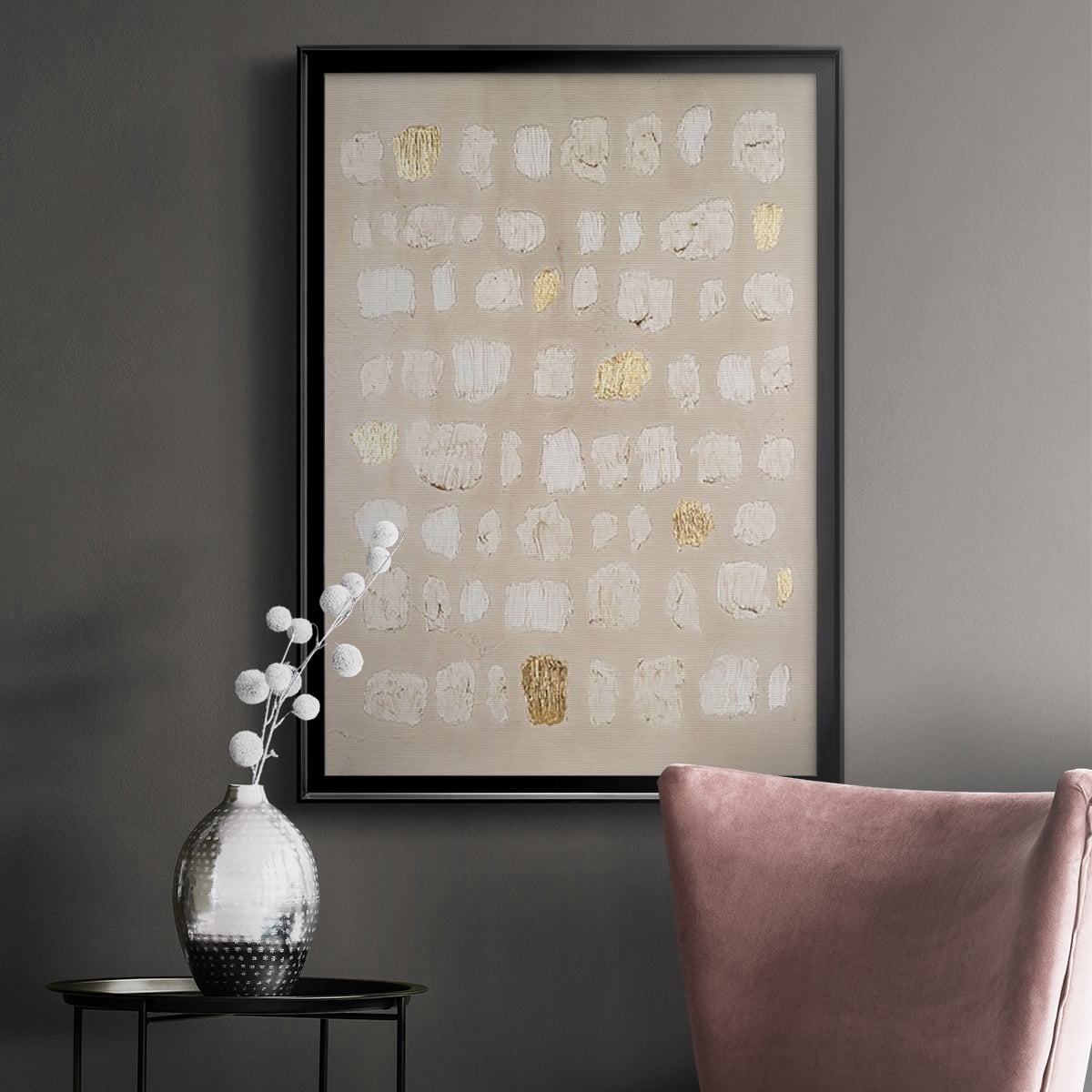 Embellished Cobblestone I Premium Framed Print, in Gold, Black, or Silver - Ready to Hang