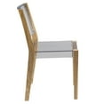 thumbnail image 3 of LeisureMod Modern Barker Chair with Wooden Frame-Color:Clear, 3 of 7