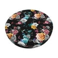 thumbnail image 2 of Xecao's Hibiscus Rose Print Stool Covers offer stylish, washable protection for PU round bar stools, perfect for home or commercial use., 2 of 7