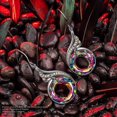 thumbnail image 3 of Pendientes para mujer, joyas, regalos para ella, pendientes colgantes para niña, cristales de Austria, San Valentín, día de la madre, Navidad, aniversario, cumpleaños, cristal Vitrail mediano, 3 of 5
