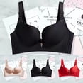 thumbnail image 3 of ALSLIAO Womens Push Up Padded Wire Free Bra Size 34 36 38 A B C Cup Bralette Black 38C, 3 of 16