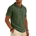 thumbnail image 5 of Hearthz 4xl Plus Size Linen Polo Shirts for Men Button Down Collared Men Short Sleeve Shirt Casual Slim Fit Mens Gym T Shirts ,Green 4XL, 5 of 9