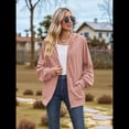 thumbnail image 4 of Sudadera con Capucha y Cremallera para Mujer, de Larga, Informal, de Gran Tamaño, con Bolsillos. Rosa XXL, 4 of 10
